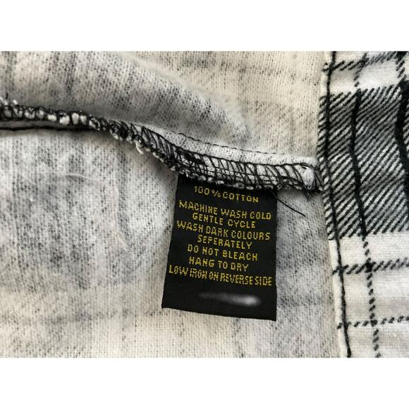 NWT Taxi Jacket Womens XL Black White Plaid Cropped Long Sleeve Flannel - Picture 6 of 9